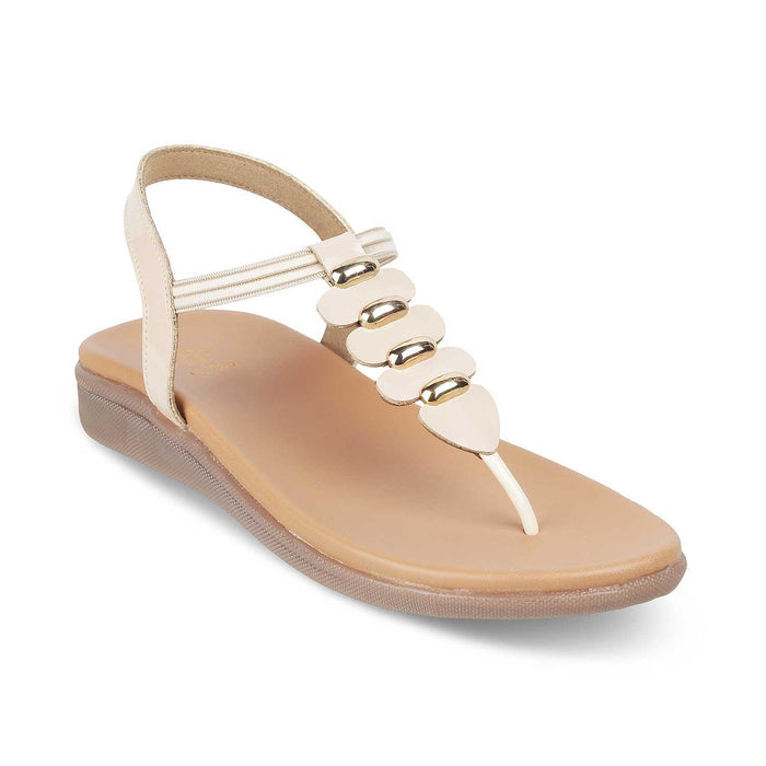 The Velencia TMS-3 Beige Women's Casual Flats Tresmode - Tresmode
