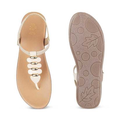 The Velencia TMS-3 Beige Women's Casual Flats Tresmode - Tresmode