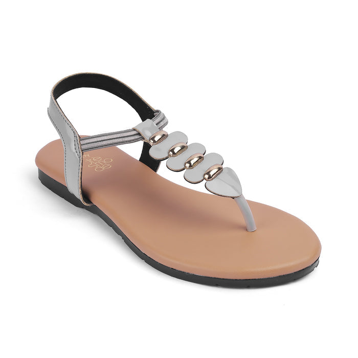 Women's Grey Flats Tresmode