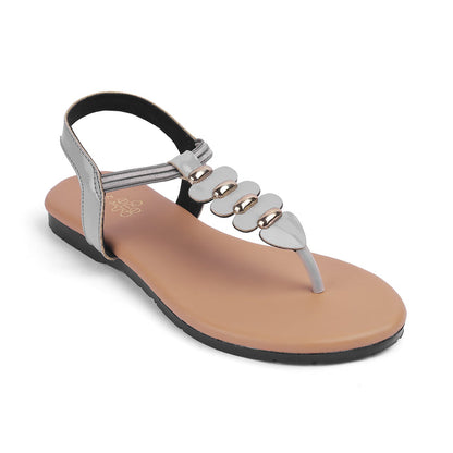 Women's Grey Flats Tresmode