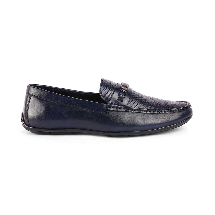 Abia Blue Men's Leather Loafers Tresmode