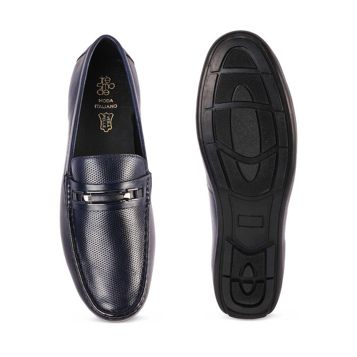 Abia Blue Men's Premium Quality Leather Loafers Tresmode
