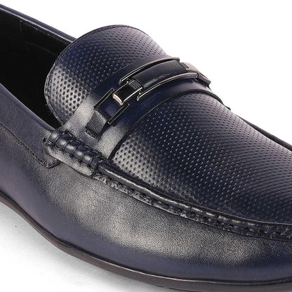 Abia Blue Men's Formal Leather Loafers Tresmode