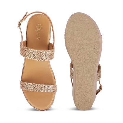 Adola Champagne Women's Trending Wedge Sandals Tresmode