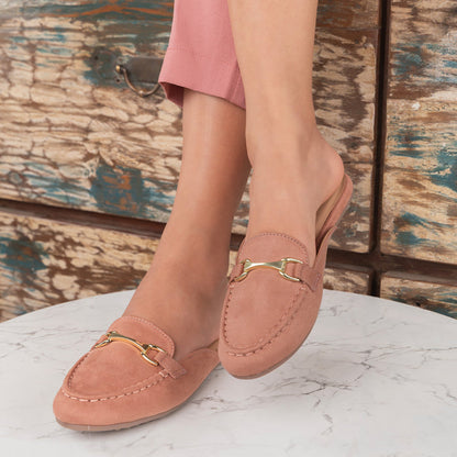 Tresmode Aflip Pink Women's Dress Mules