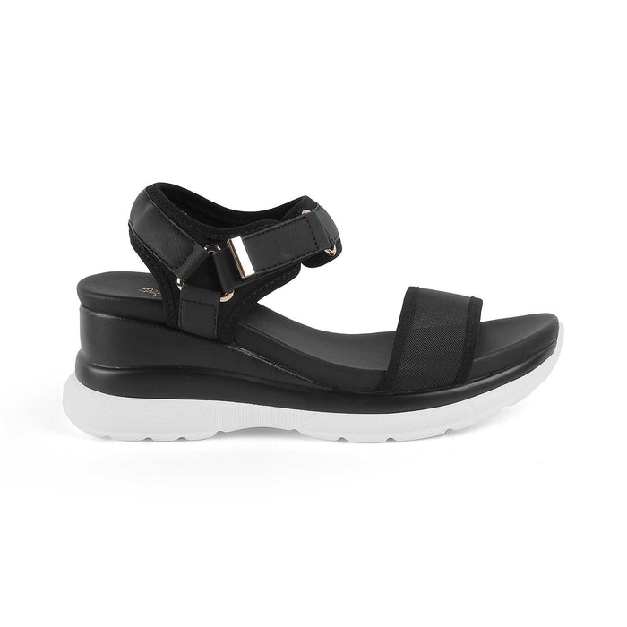 Anci Black Women's Wedge Sandals Tresmode