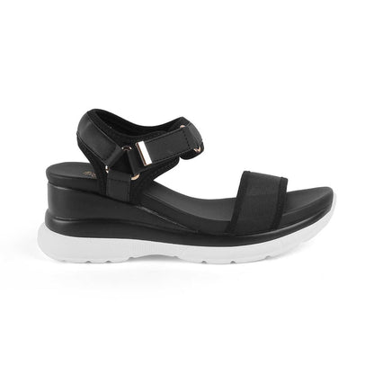 Anci Black Women's Wedge Sandals Tresmode