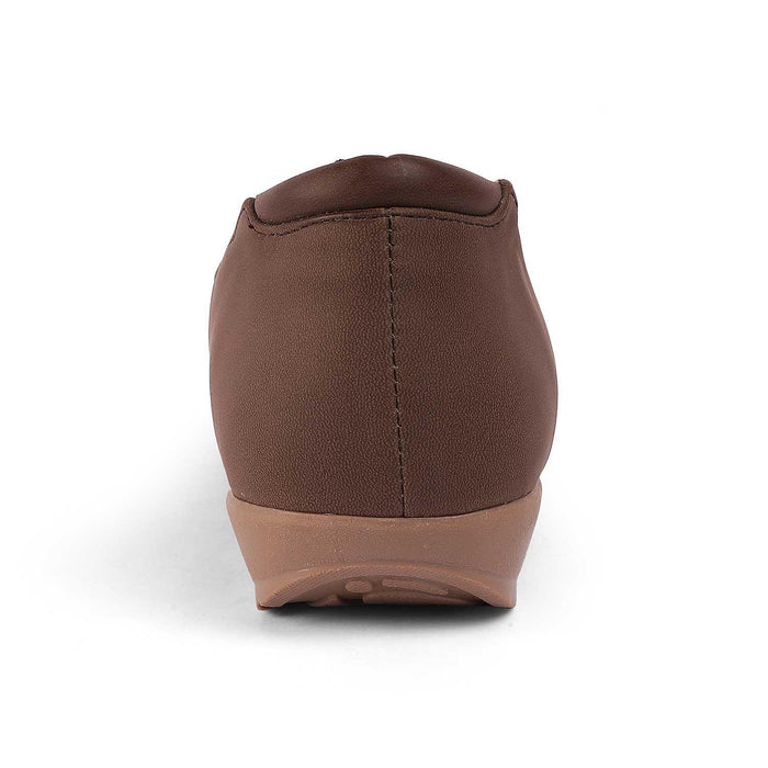 Asamsy Brown Women's Round Shape Ballerinas Tresmode