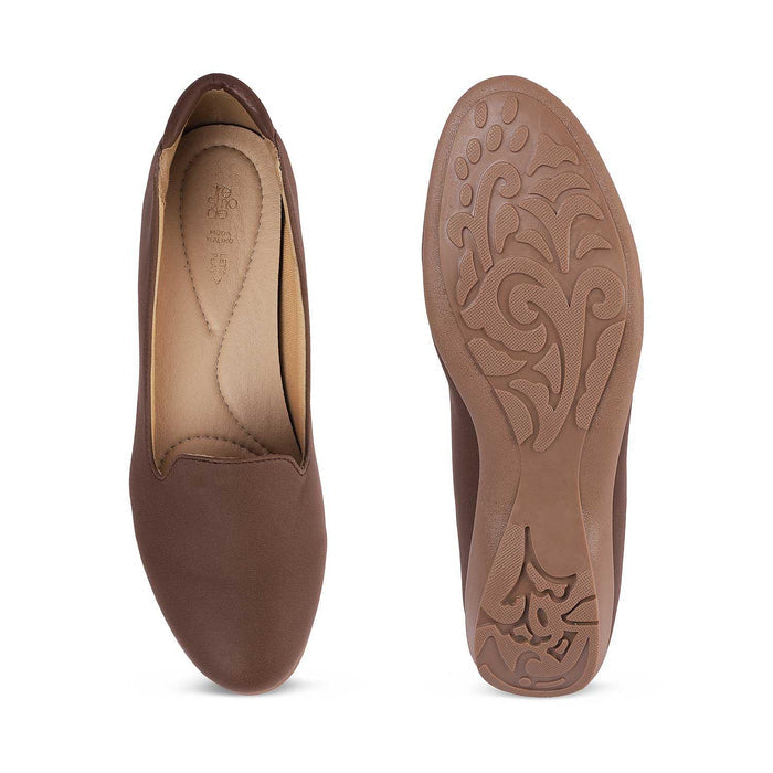 Asamsy Brown Women's Comfortable Ballerinas Tresmode