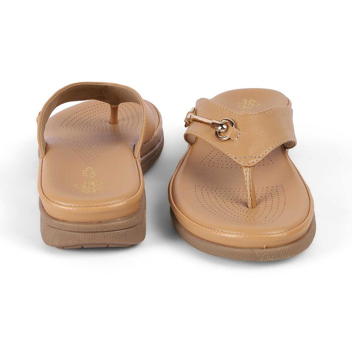 Backs Beige Women's TPR Sole Flats Tresmode