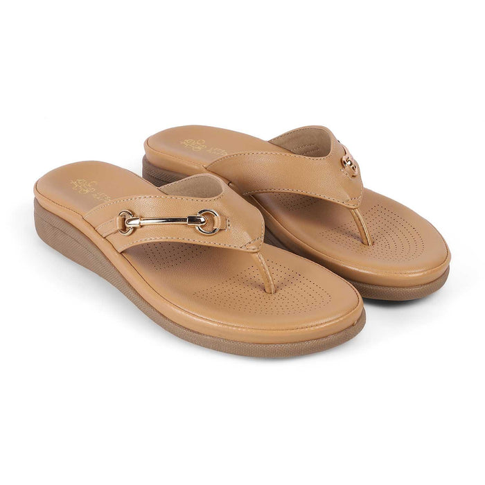 Backs Beige Women's Casual Platform Flats Tresmode