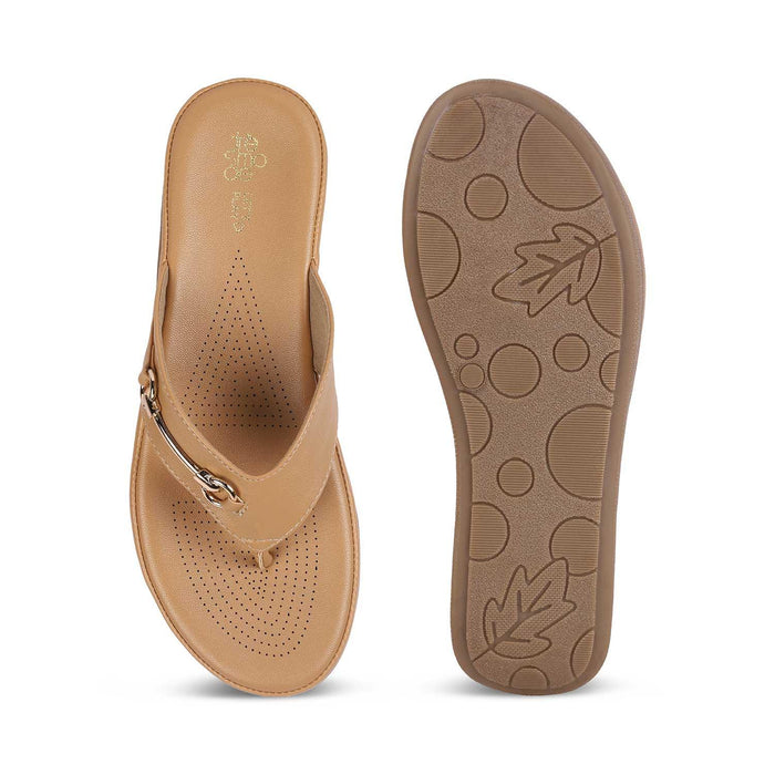 Backs Beige Women's Everyday Wear Flats Tresmode