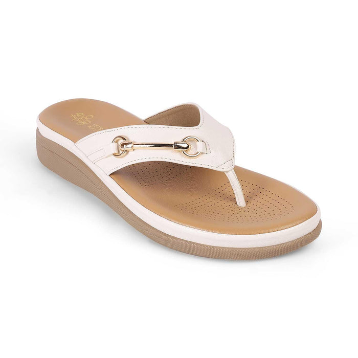 Backs White Women's 1.5-inch Platform Flats Tresmode