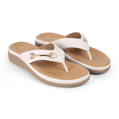 Backs White Women's TPR Sole Flats Tresmode