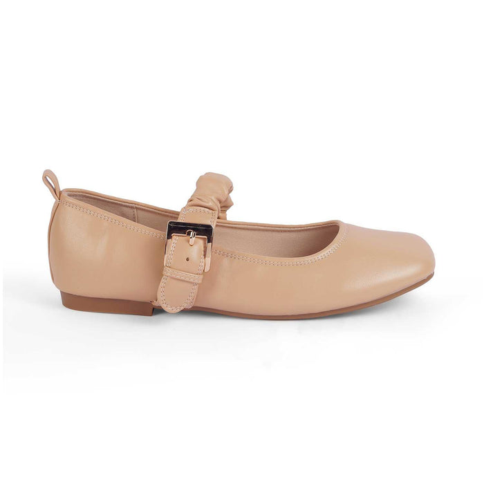 Ballet Beige Women's TPR Sole Ballerinas Tresmode