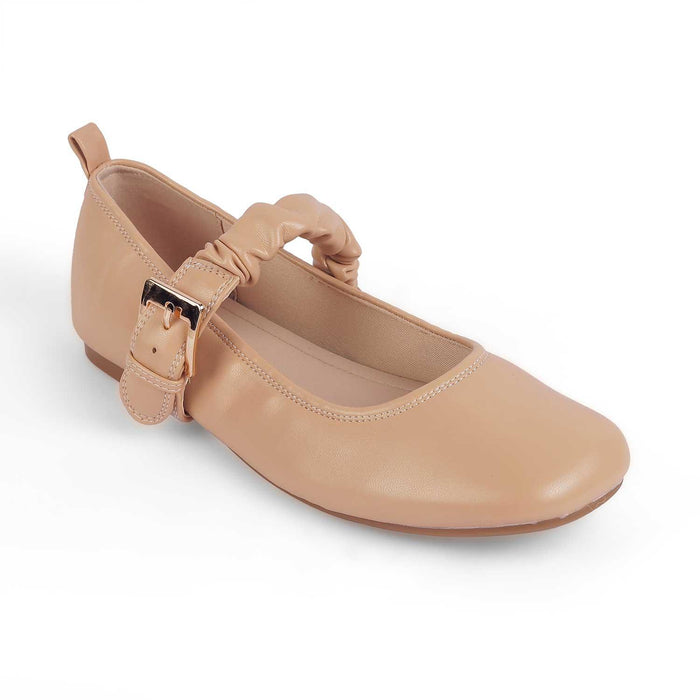 Ballet Beige Women's Square Shape Ballerinas Tresmode