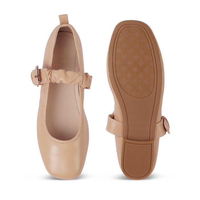 Ballet Beige Casual Ballerinas For Women Tresmode