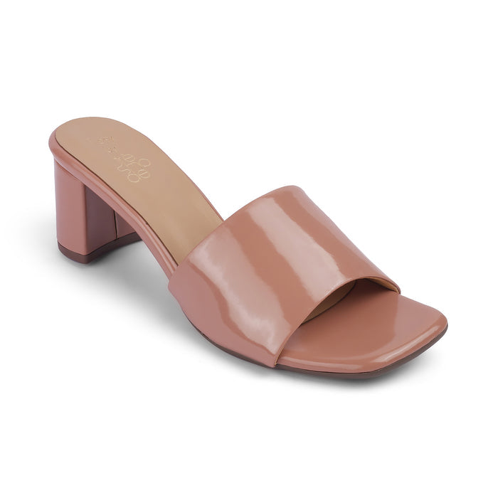 Women's Nude Block Heel Sandals Tresmode