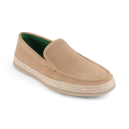 Bath Beige Men's Suede Leather Loafer Shoes Tresmode