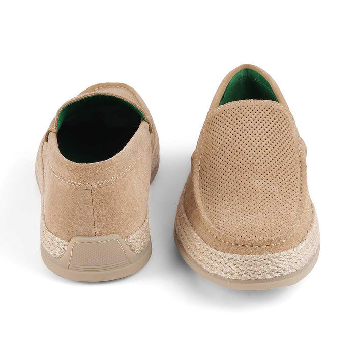 Bath Beige Men's Stylish Leather Loafers Tresmode