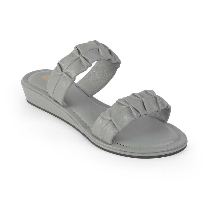 Tresmode Belo Grey Women's Casual Small Wedge Sandals