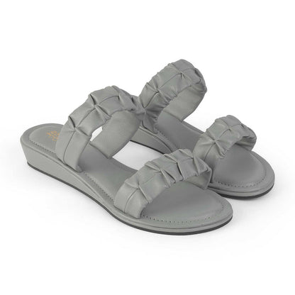 Tresmode Belo Grey Women's Casual Small Wedge Sandals