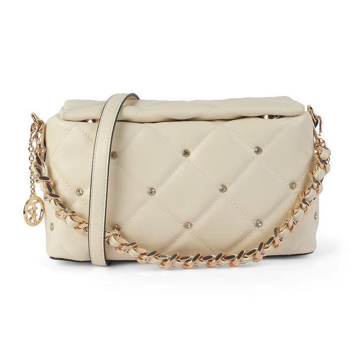 Women's Beige Sling Bag Tresmode
