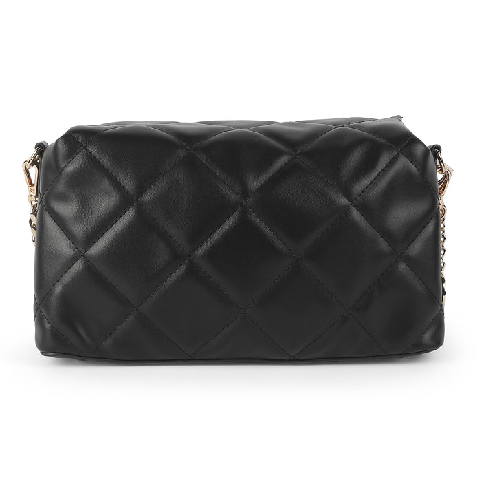 Women's Metallic Buckle Closure Sling Bag Tresmode