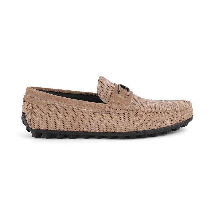 Bren Beige Men's Suede Leather Loafers Tresmode