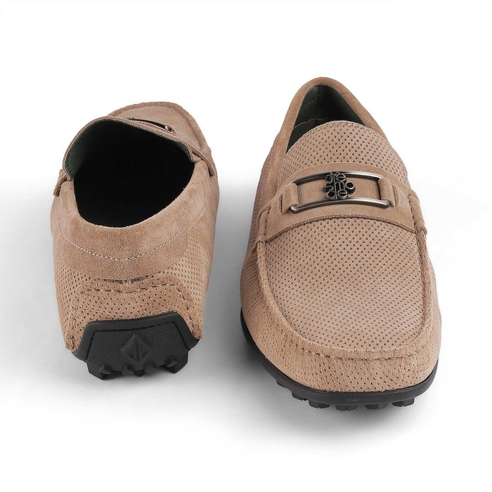 Bren Beige Men's Daily Wear Loafer Shoes Tresmode