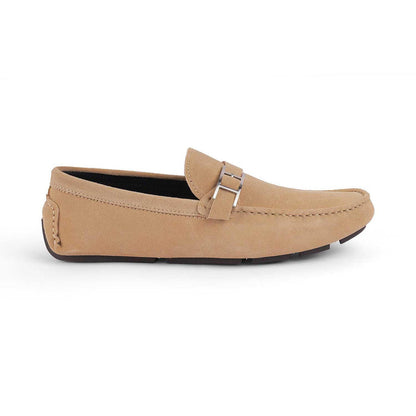 Campin Beige Men's Leather Driving Loafers Tresmode