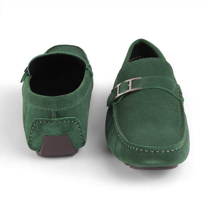 Campin Green Men's Carefully Crafted Leather Loafers Tresmode