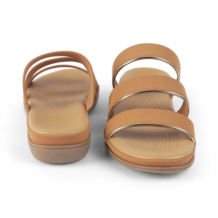 Tresmode Cebor Tan Women's Platform Flats