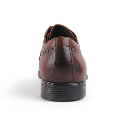 Cent Brown Men's Almond Shape Lace Ups Tresmode