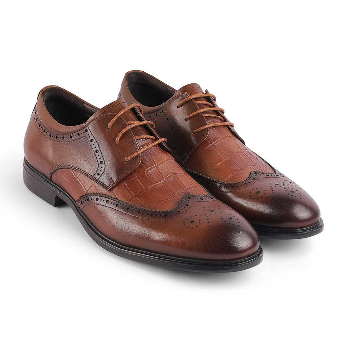 Cent Brown Men's TPR Sole Lace Ups Tresmode