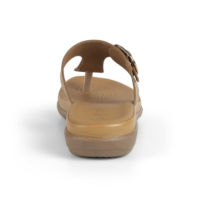 Women's Beige Platform Flats Tresmode