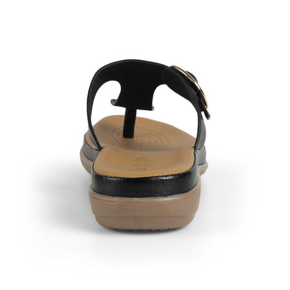 Women's Black Platform Flats Tresmode