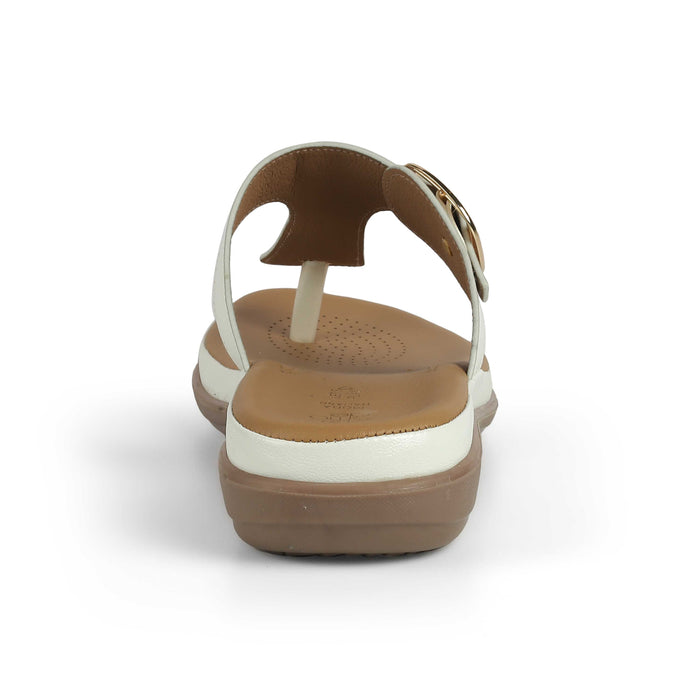 Women's White Platform Flats Tresmode