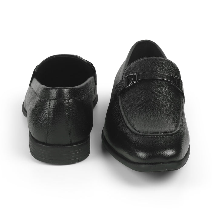 Tresmode Eva Black Men's Leather Loafers