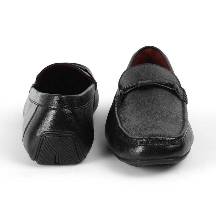 Event Black Men's Versatile Leather Loafers Tresmode