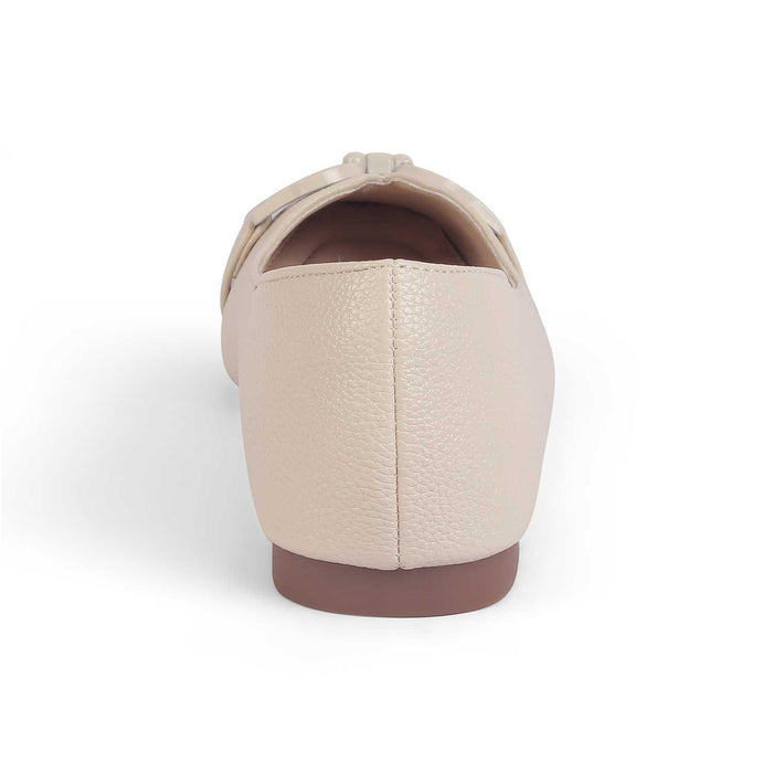 Fare White Women's Vegan-Friendly Ballerinas Tresmode