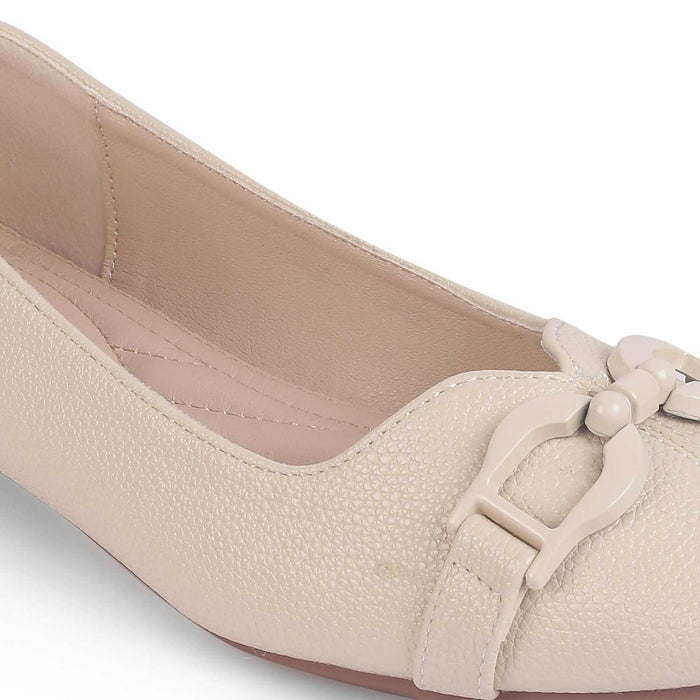 Fare White Dress Ballerinas For Women Tresmode