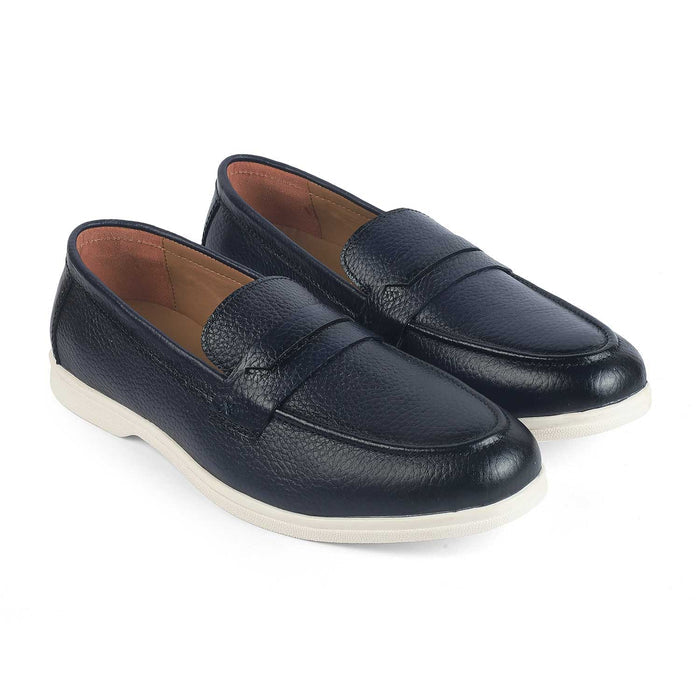 Men's TPR Sole Leather Driving Penny Loafers Tresmode