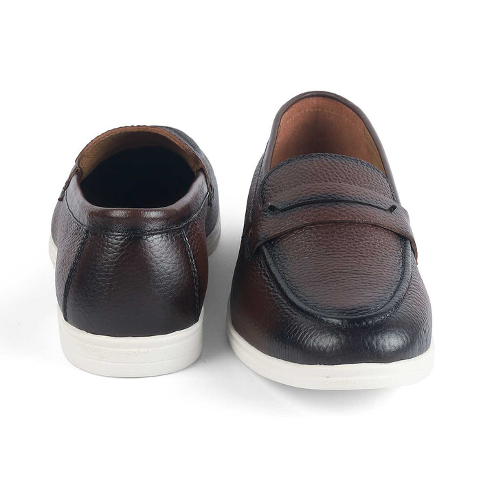 Men's Comfortable Leather Driving Penny Loafers Tresmode