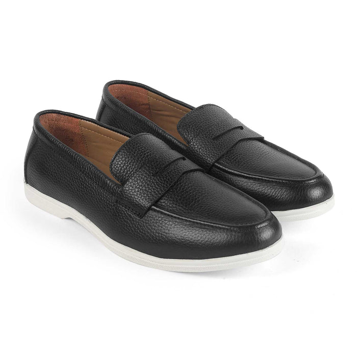 Men's TPR Sole Leather Driving Penny Loafers Tresmode