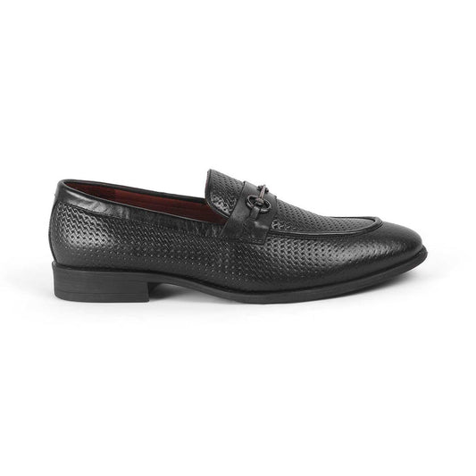 Fetch Black Men's Leather Loafers Tresmode
