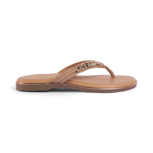 Flachain Beige Women's Flats Tresmode