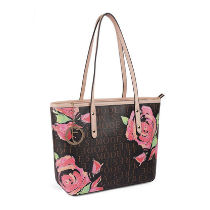 Tresmode Brown Women's Floral Handbag