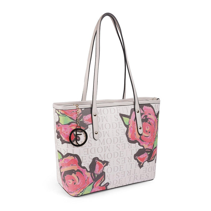 Tresmode White Women's Floral Handbag