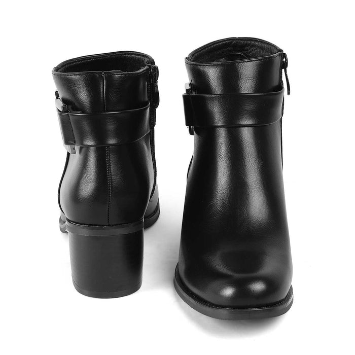 Geneve Black Women's Versatile Boots Tresmode
